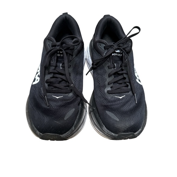 EUC FINAL LISTING Hoka Bondi 8 Black and White Athletic Shoes - Picture 3 of 3